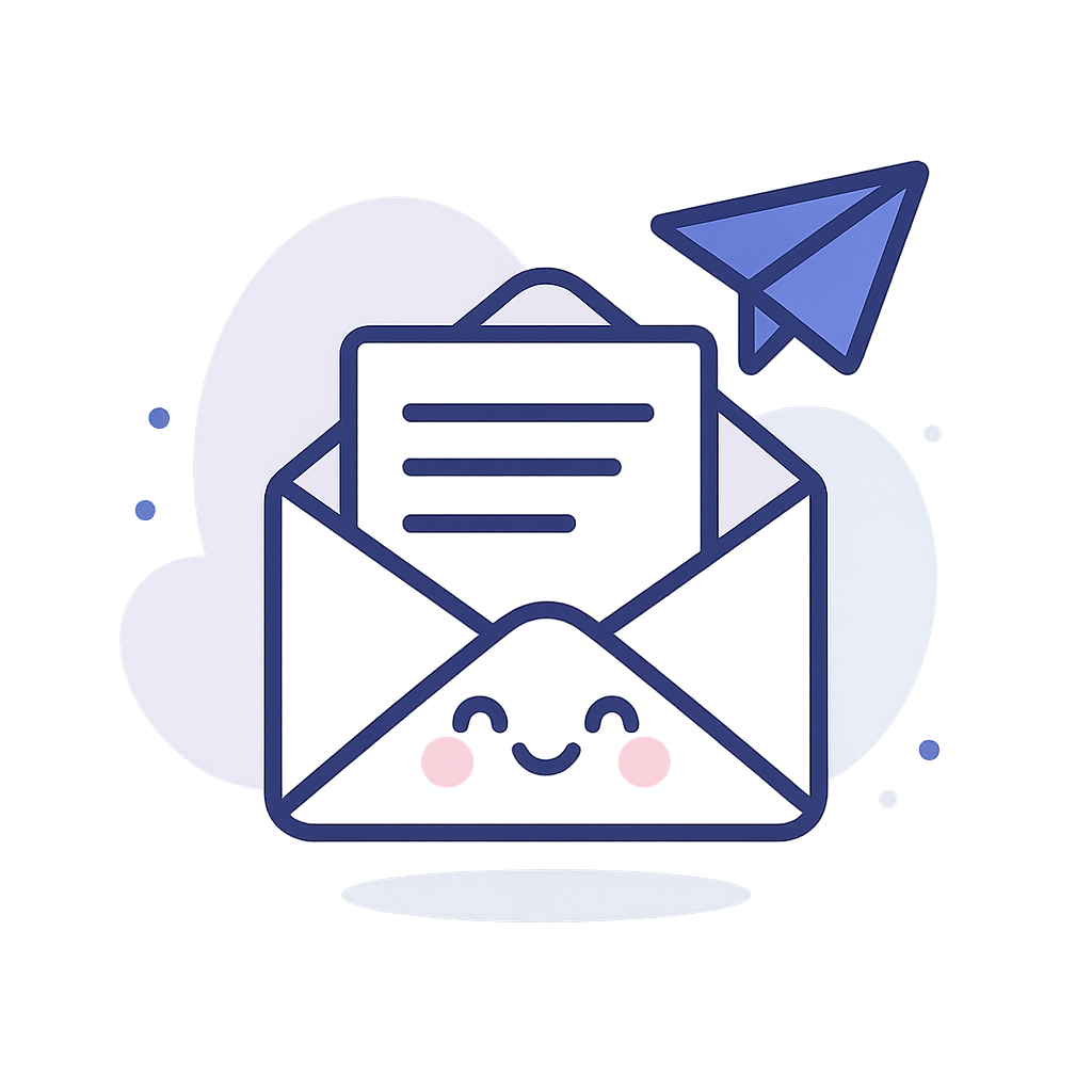 Illustration of Paper plane from envelope