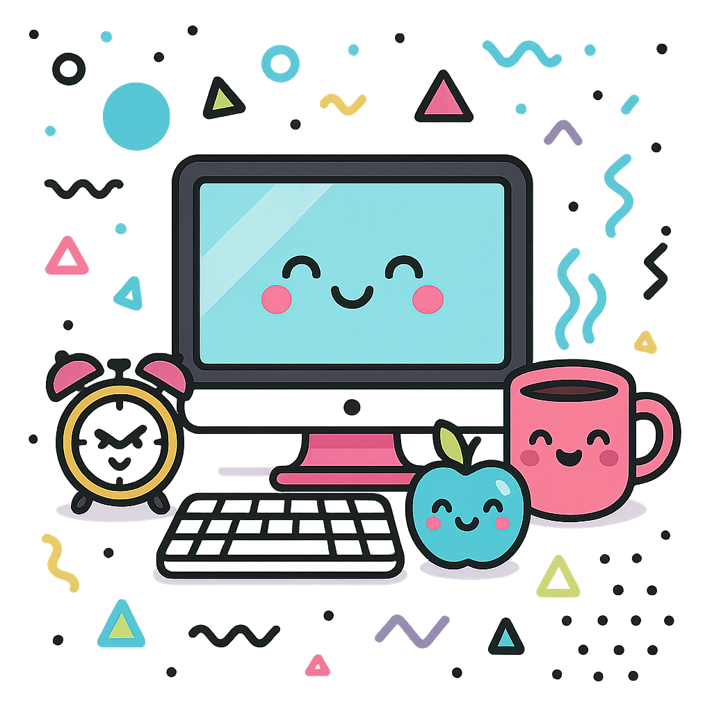 Illustration of Desktop setup