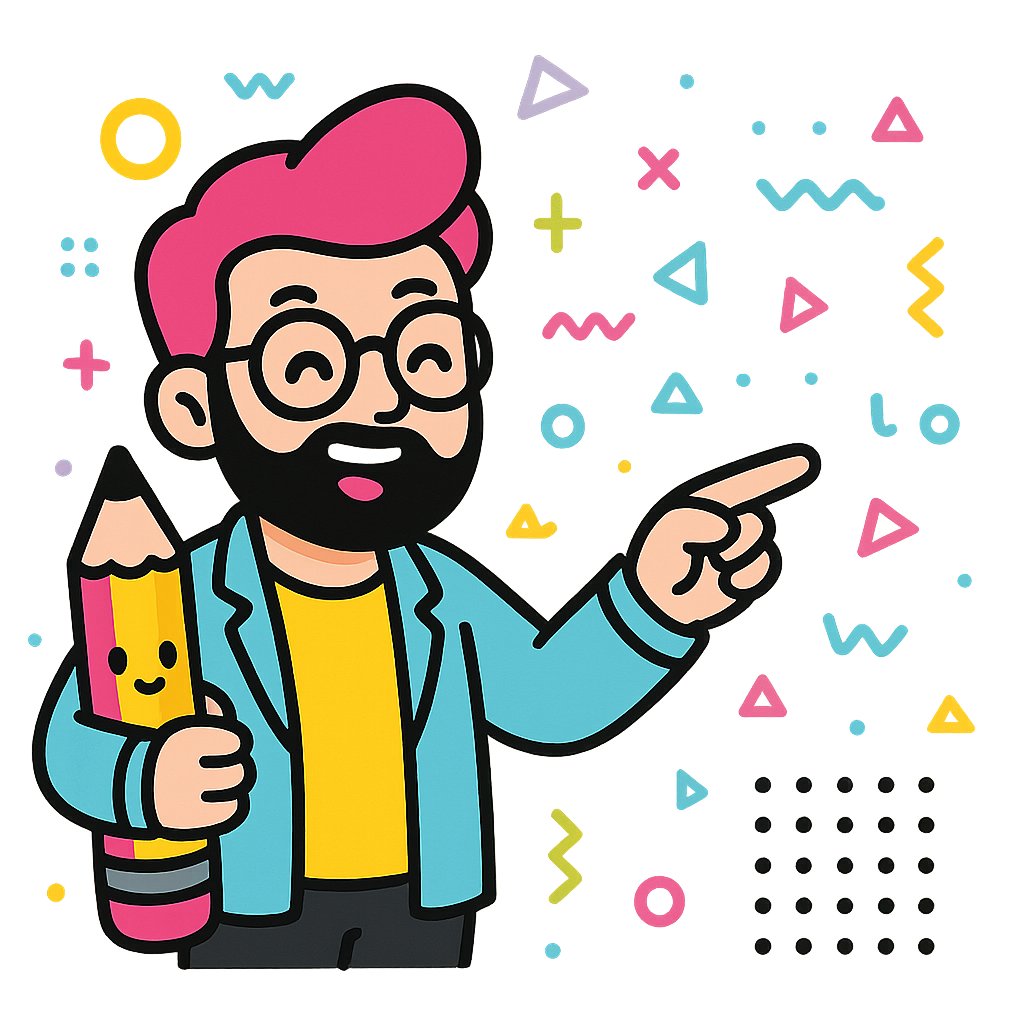 Illustration of Designer points to benefits